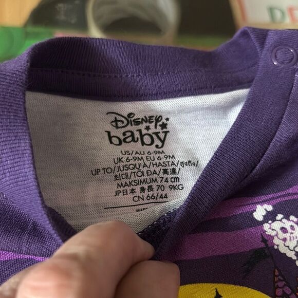 Disney Baby Mickey's Pumpkin Patch Baby Outfit- Purple and Black Size 6-9 months - Picture 2 of 4